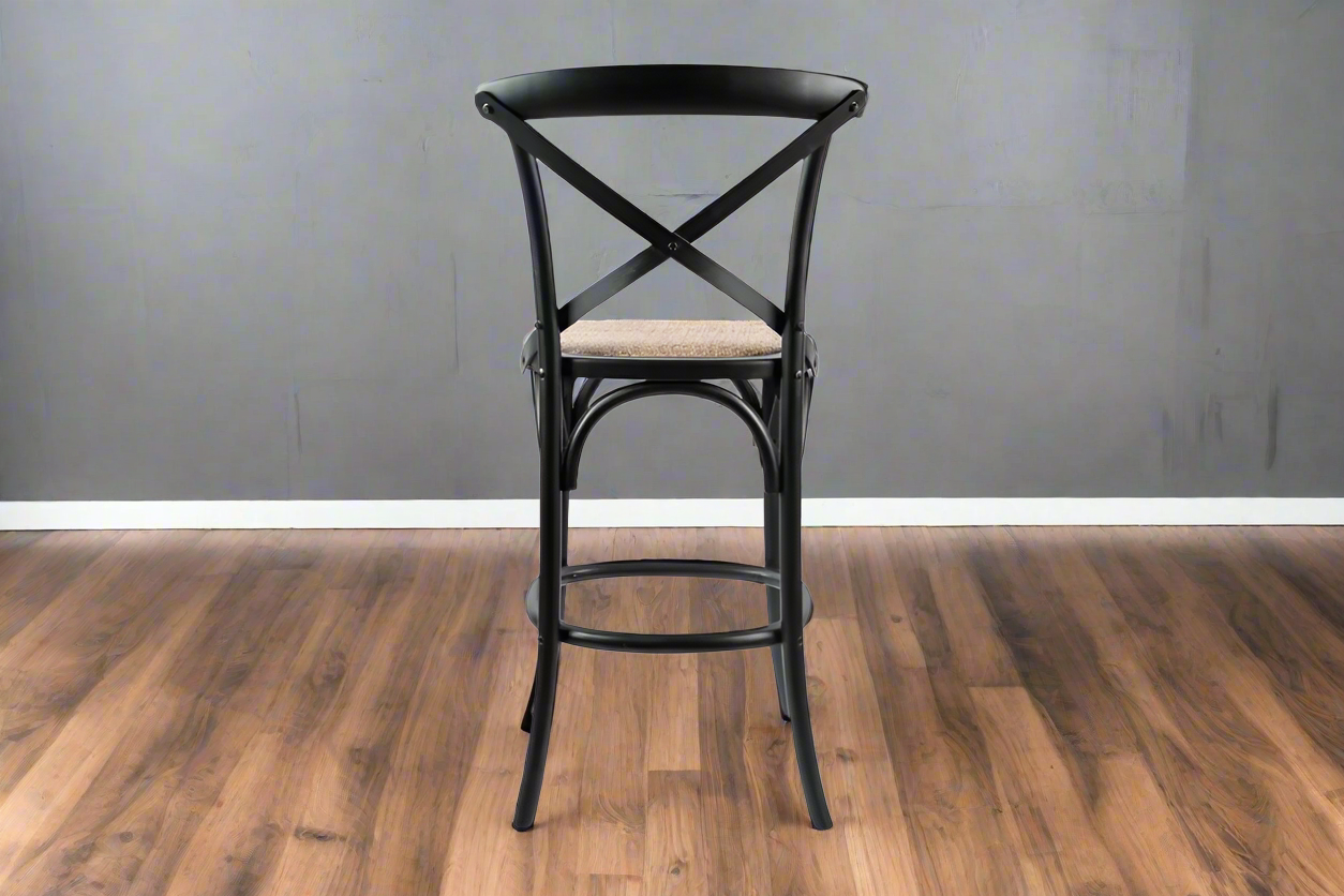 Avenue Black Bar Stool | Sleek Contemporary Style | by Arbor & Elm 4