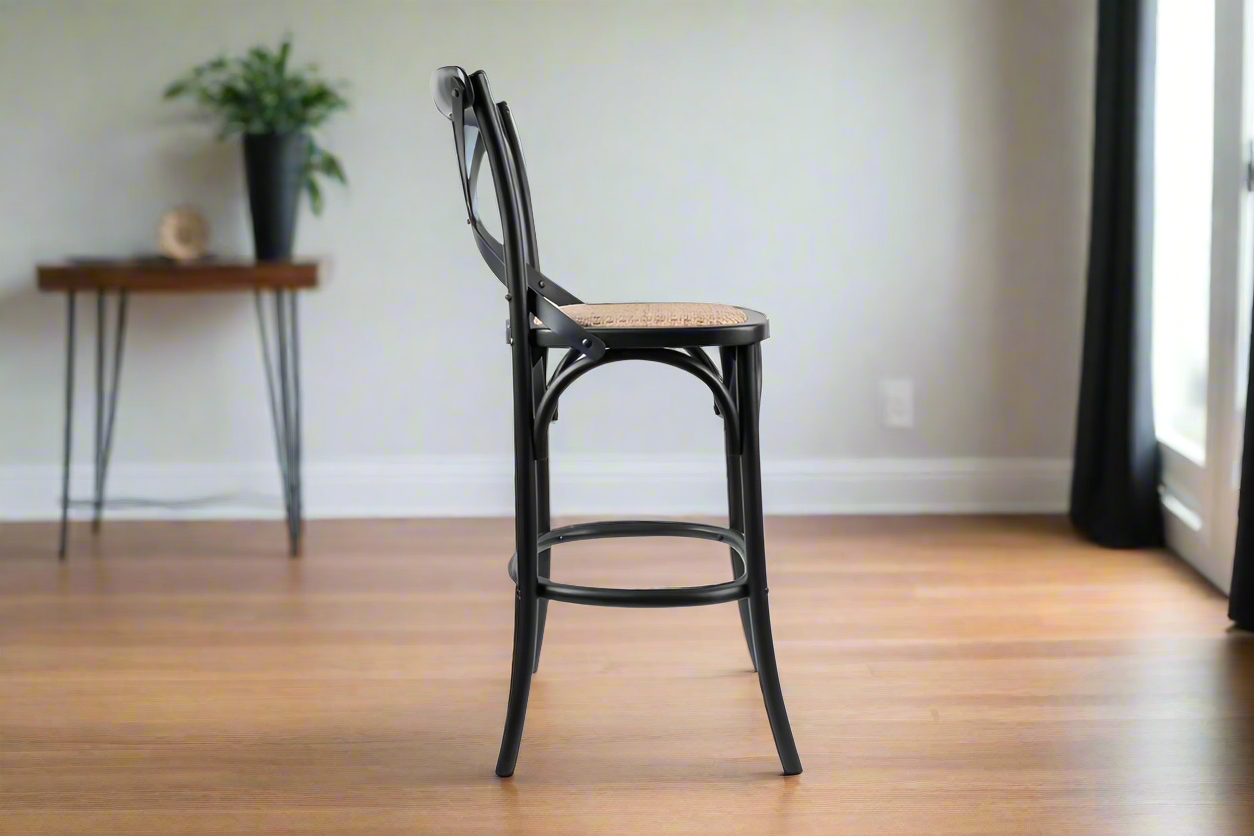 Avenue Black Bar Stool | Sleek Contemporary Style | by Arbor & Elm 3