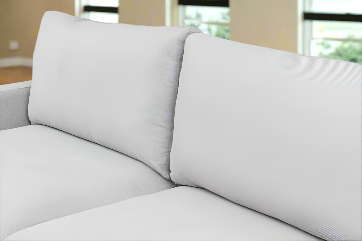 Barclay Hudson 2-Seater Fabric Lounge – Light Grey | by Arbor & Elm 3