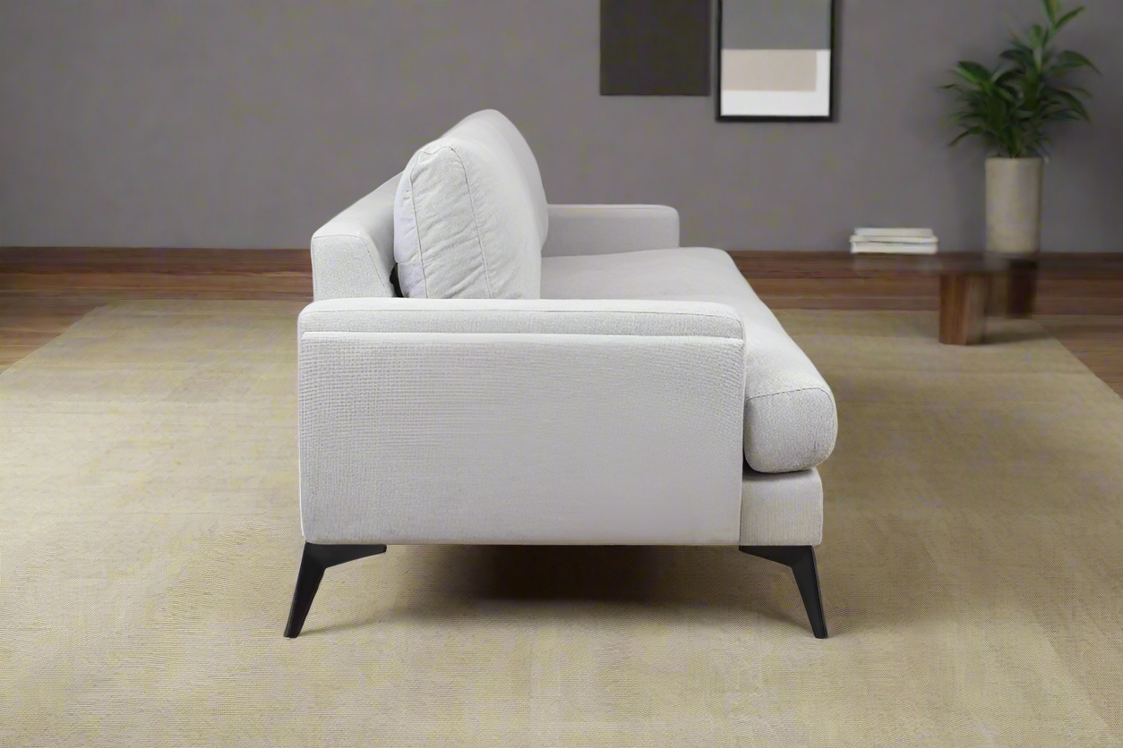 Barclay Hudson 2-Seater Fabric Lounge – Light Grey | by Arbor & Elm 4
