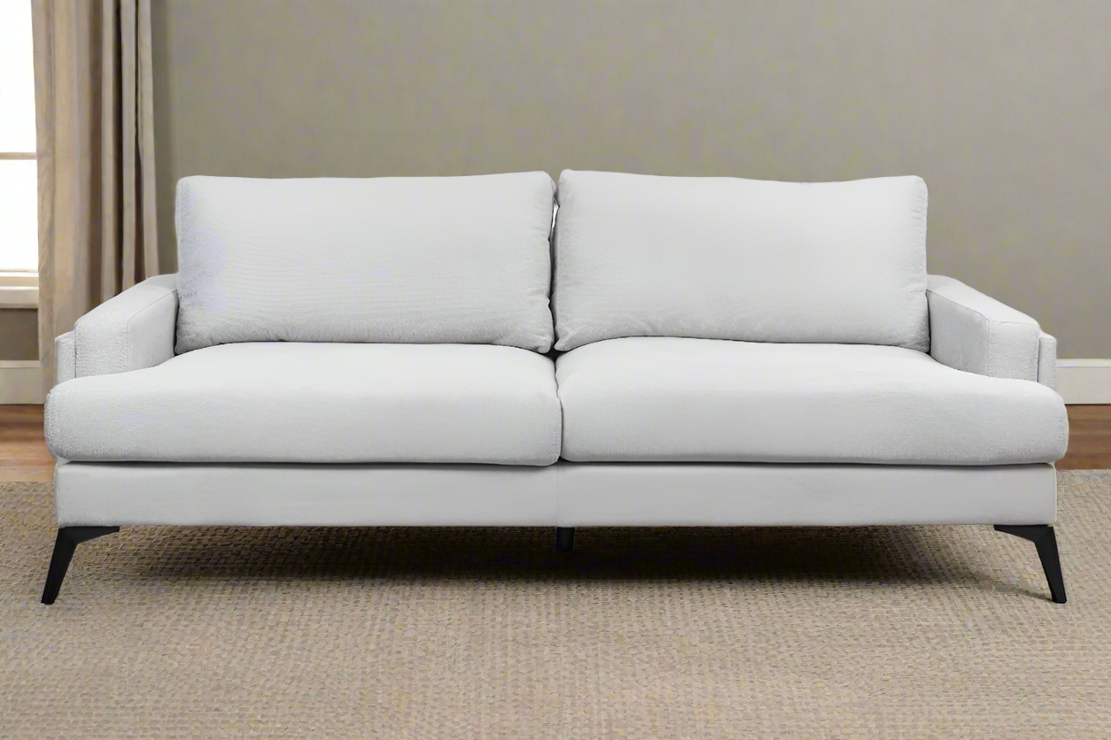 Barclay Soho 3-Seater Fabric Lounge – Light Grey | by Arbor & Elm 1