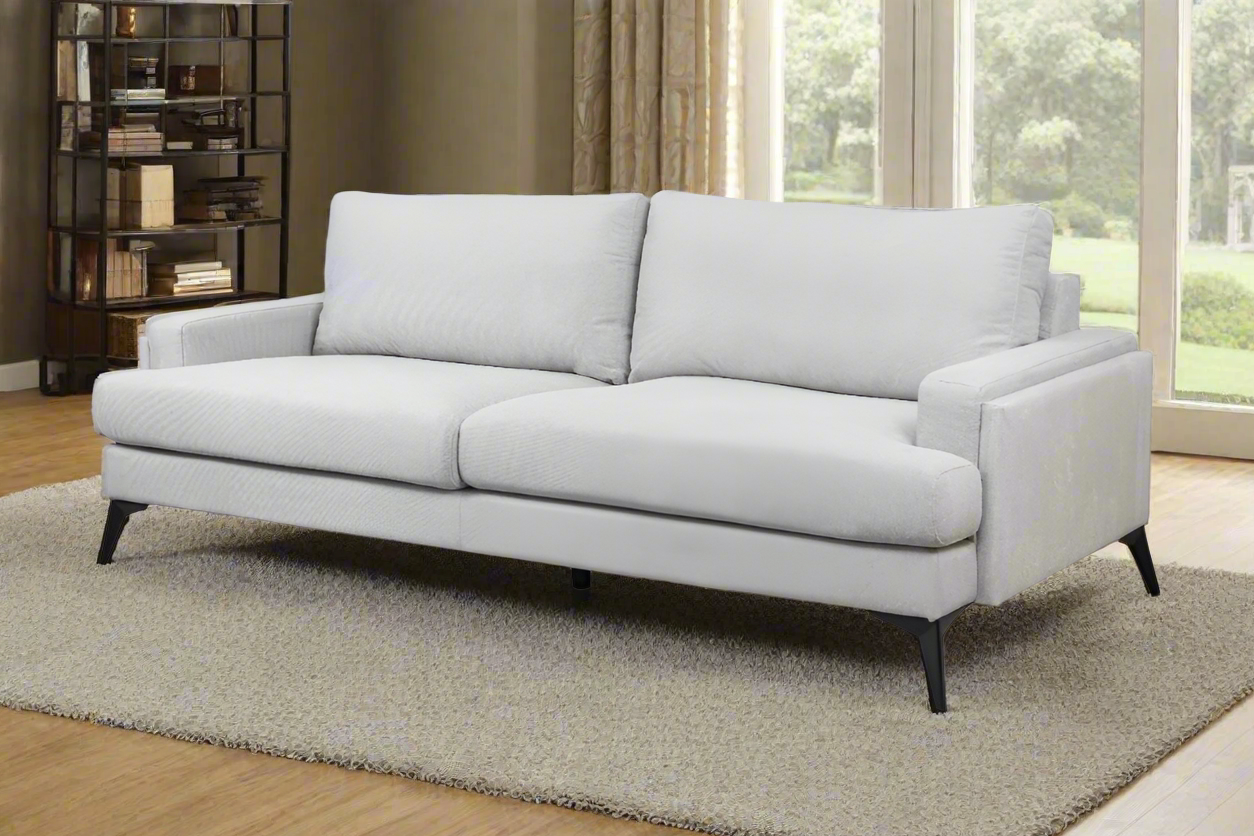 Barclay Soho 3-Seater Fabric Lounge – Light Grey | by Arbor & Elm 2