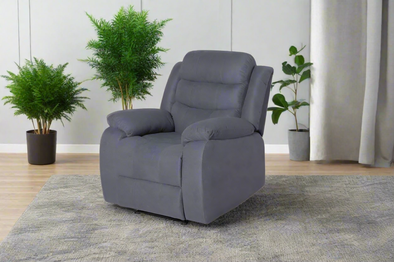 Celeste 3-Piece Recliner Lounge | Modern Medium Grey Finish | by Arbor & Elm 3