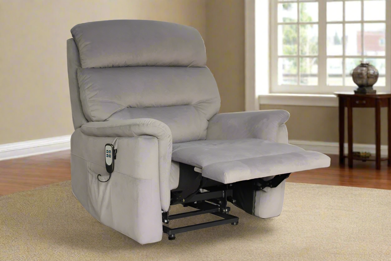 Elliot Fabric Lift Chair – Dark Grey | by Arbor & Elm 2