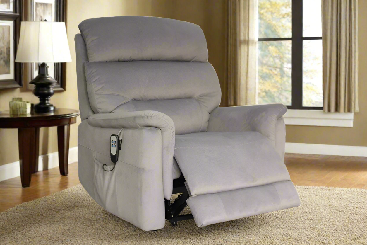 Elliot Fabric Lift Chair – Dark Grey | by Arbor & Elm 3