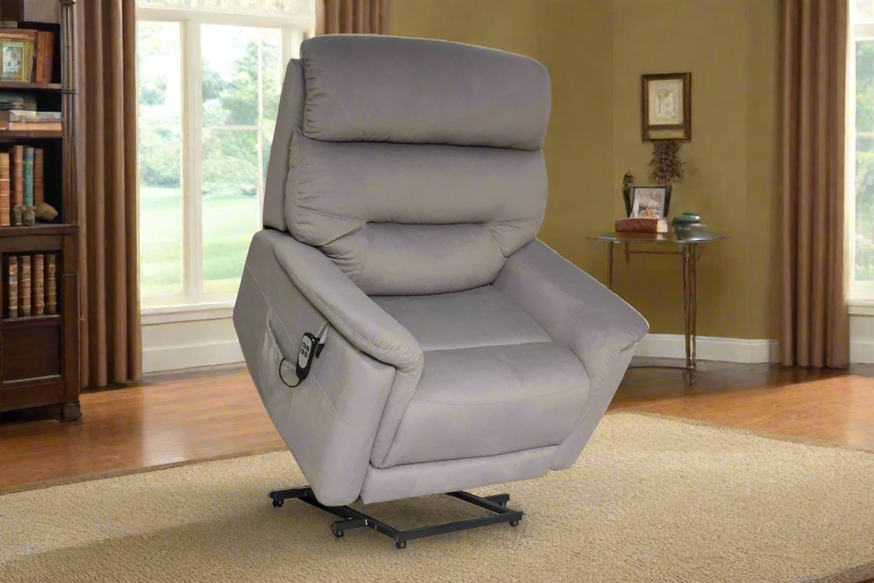 Elliot Fabric Lift Chair – Dark Grey | by Arbor & Elm 5