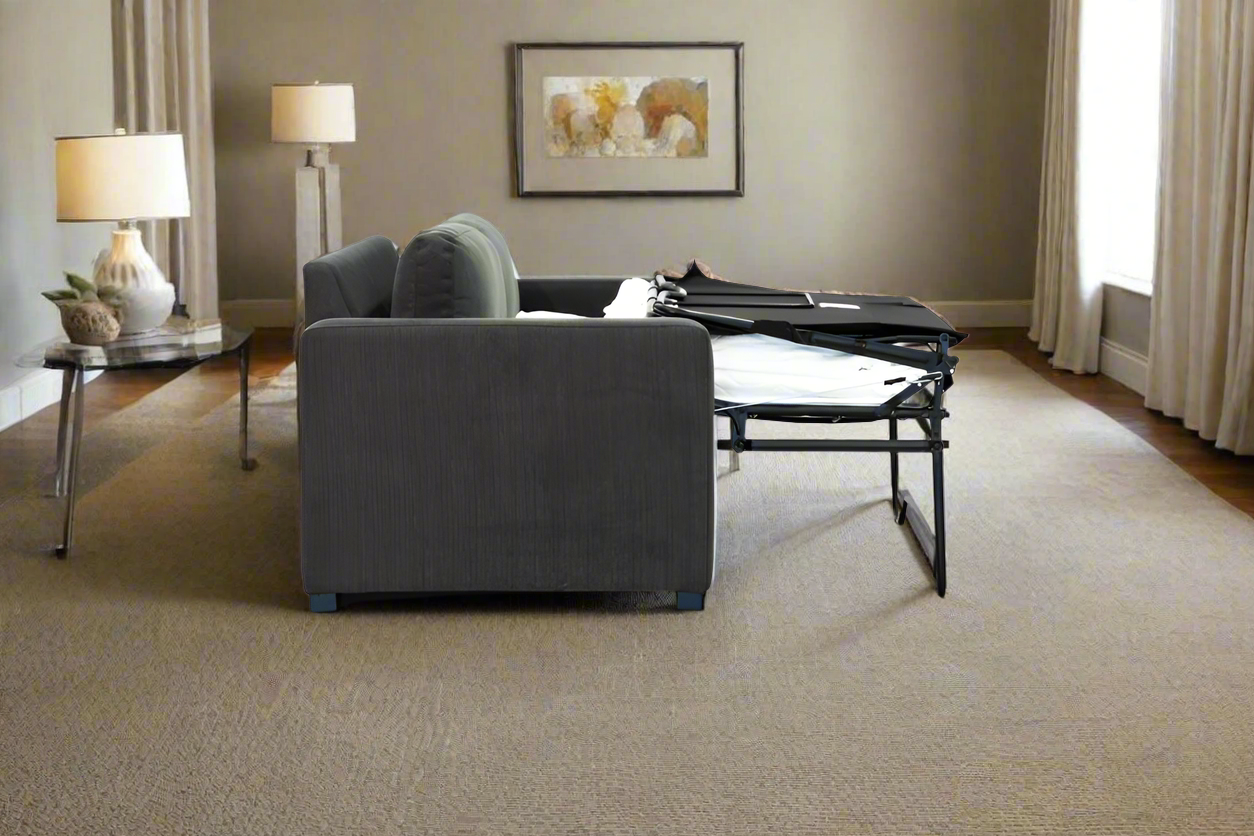 Hudson Queen Sofa Bed with Memory Foam Mattress – Charcoal Fabric | by Arbor & Elm 5