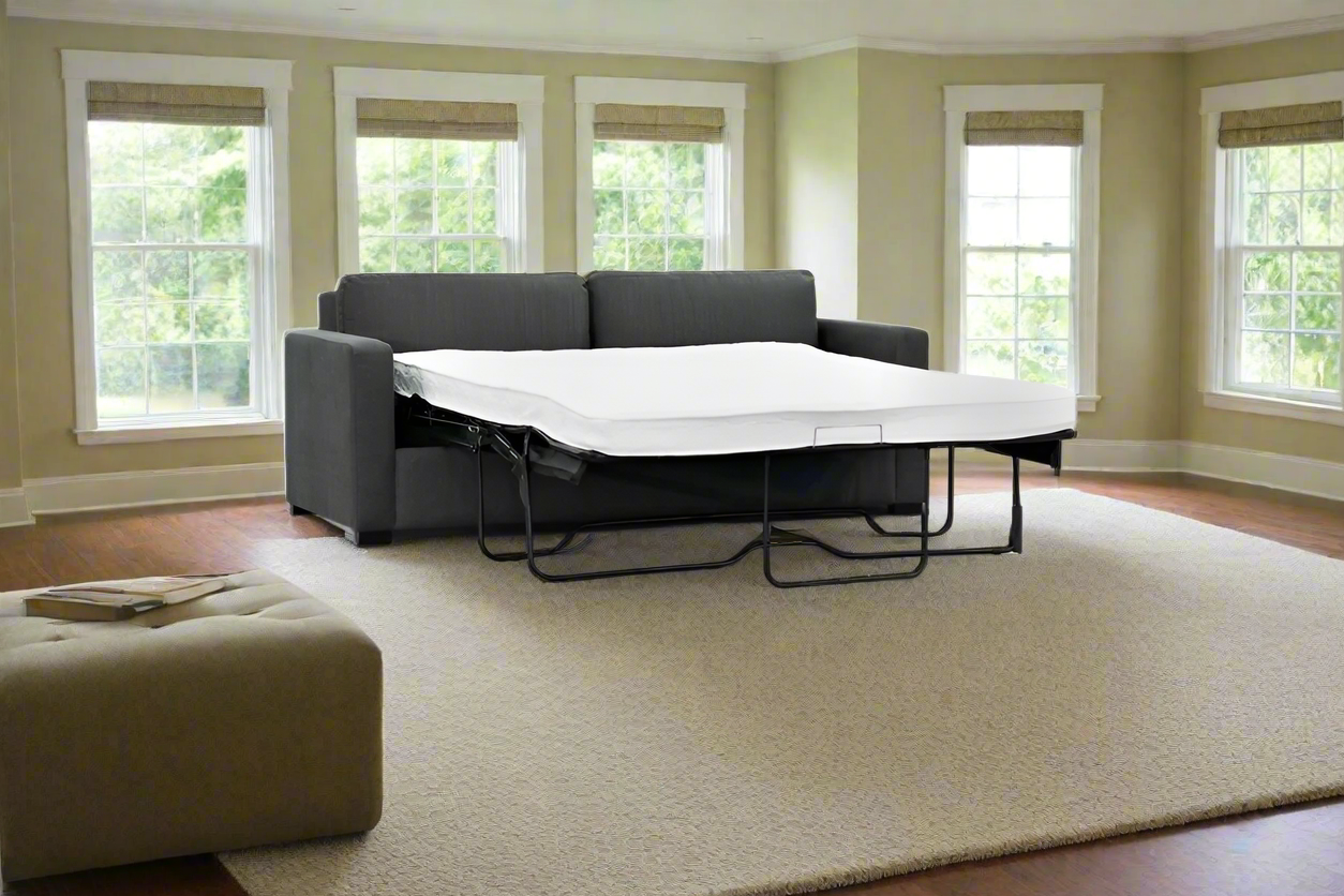 Hudson Queen Sofa Bed with Memory Foam Mattress – Charcoal Fabric | by Arbor & Elm 7