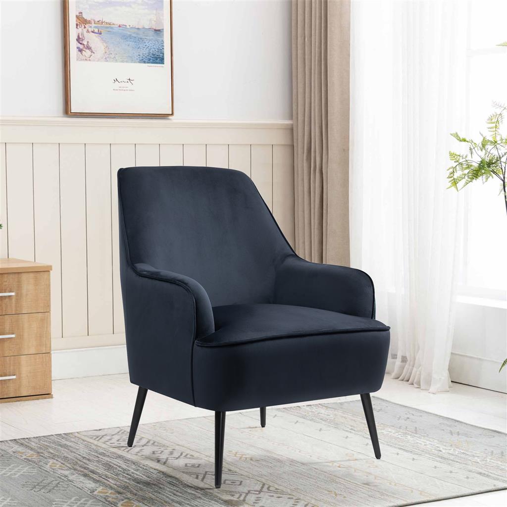 Julia Accent Chair Navy 1