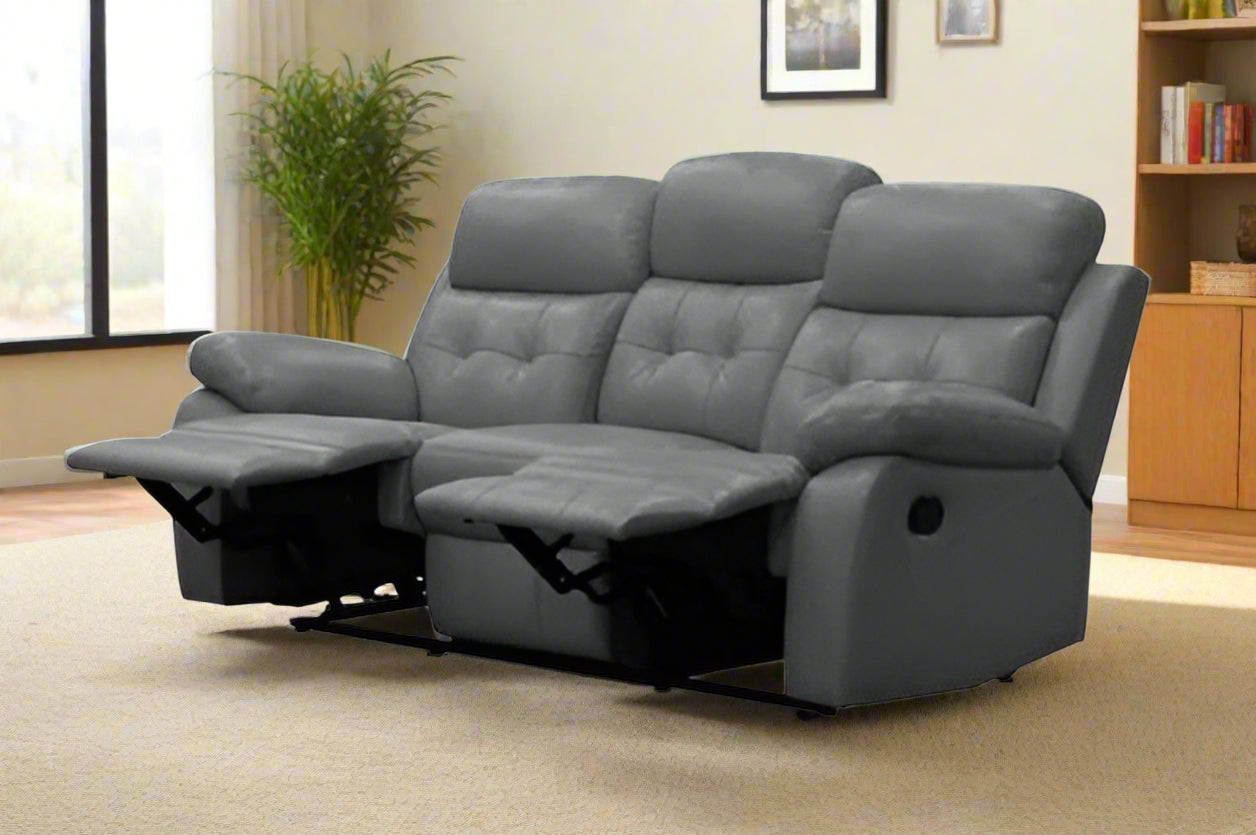 Nova Leather Recliner 3 Seat Sofa plus 2 x Single Recliner Armchairs