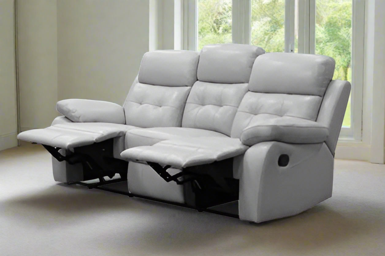 Nova Leather Recliner 3 Seat Sofa plus 2 x Single Recliner Armchairs