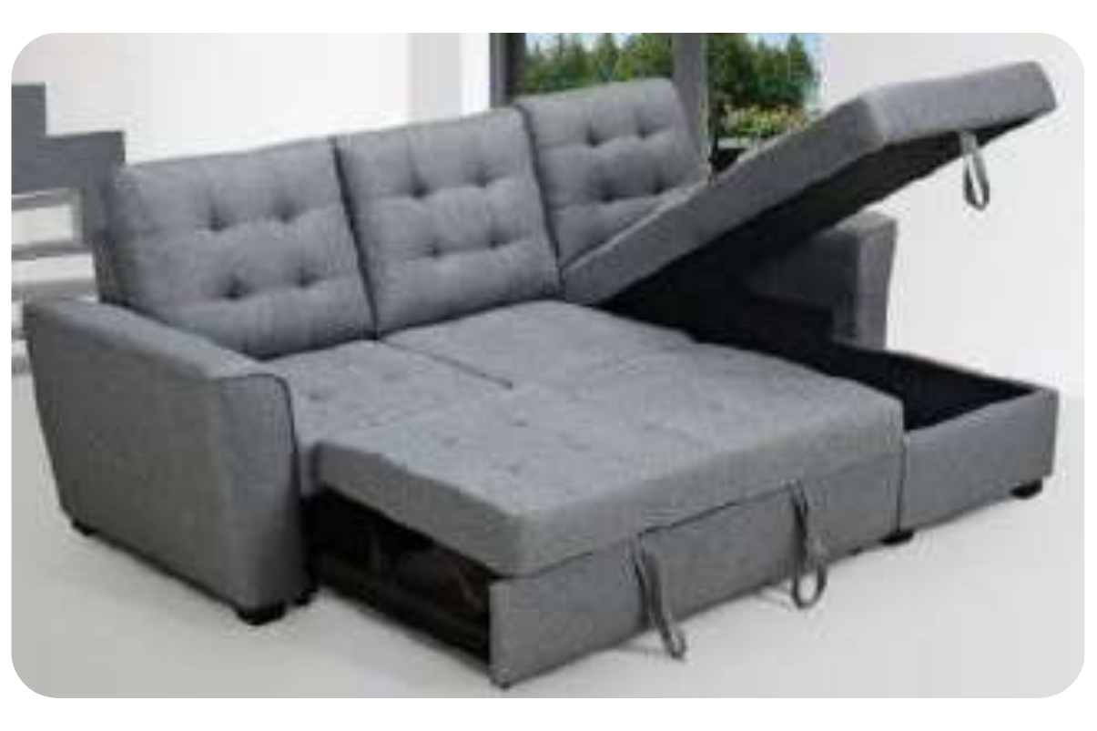 Orion 3-Seater Sofa Bed with Reversible Chaise & Storage – Grey
