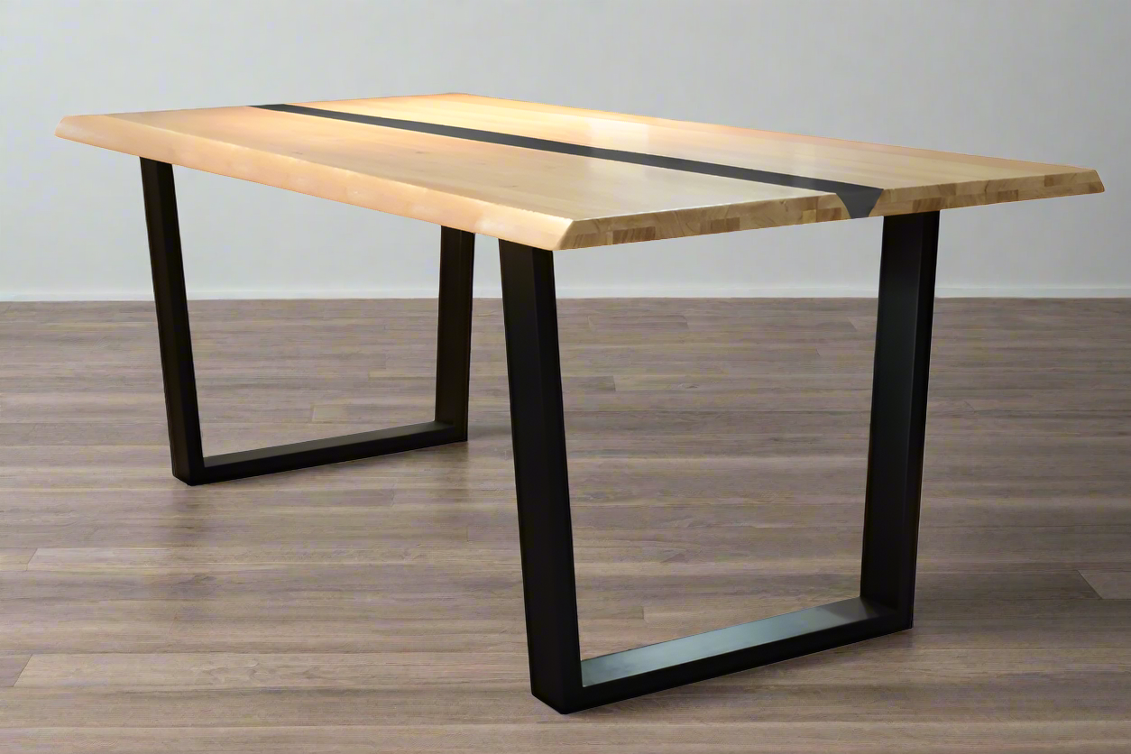 Sierra Dining Table | Modern Natural Wood & Black Finish | 200cm | by Arbor & Elm 1