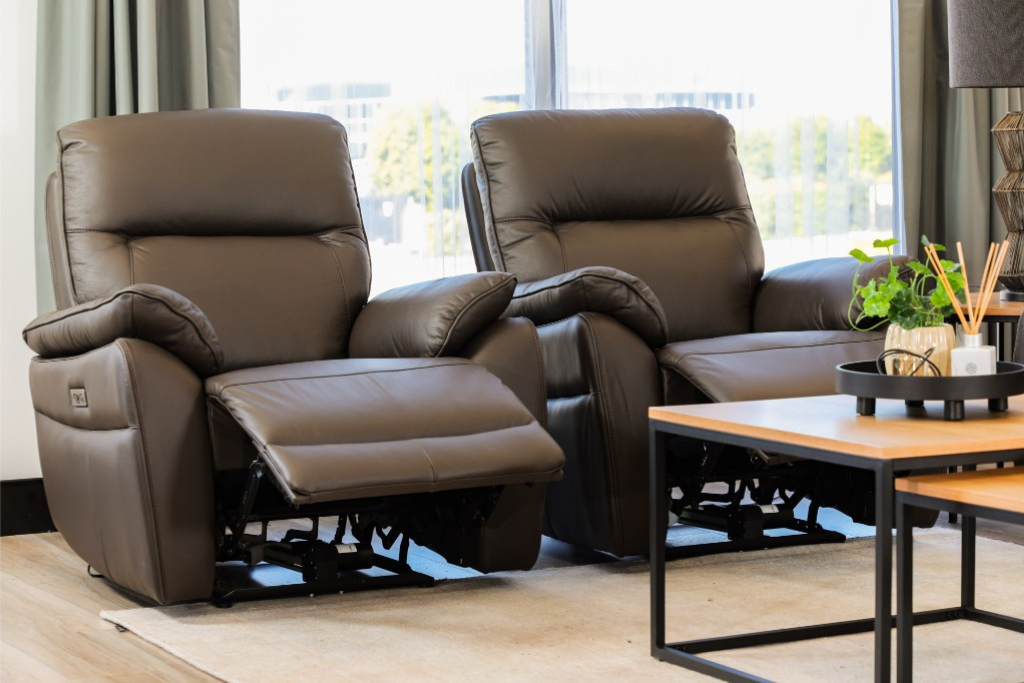 Vantage Chocolate Leather Recliner Lounge Suite – 3-Seater + 2 Single Recliners | Premium Comfort Collection | by Arbor & Elm 2