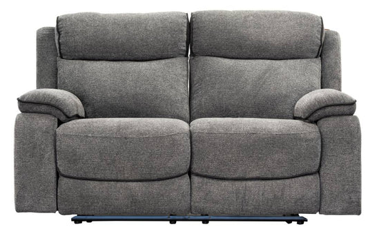 Gray fabric sofa on a white background