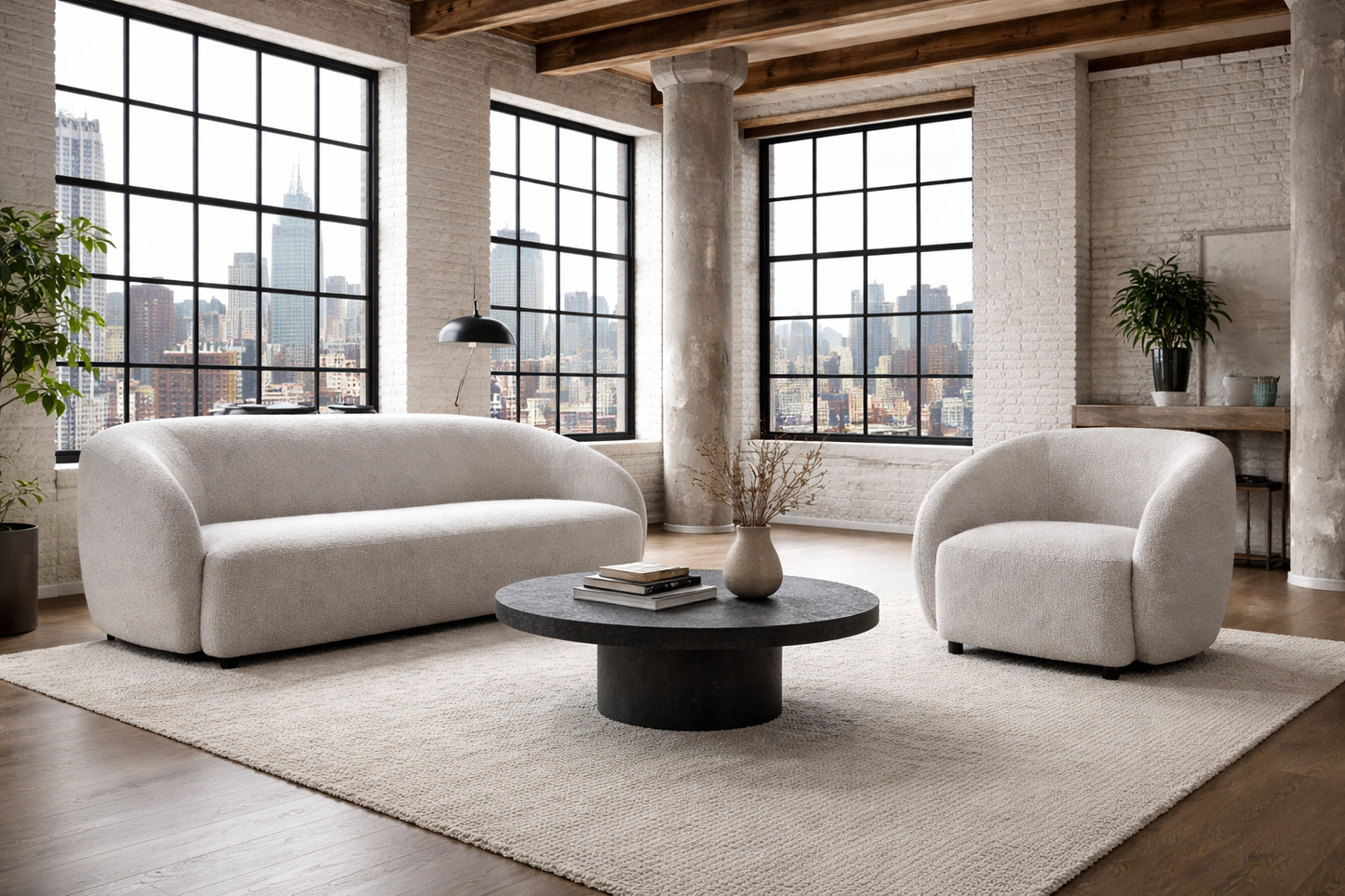 Aspen Boucle 3 Seat + Armchair Sofa Set | by Arbor & Elm