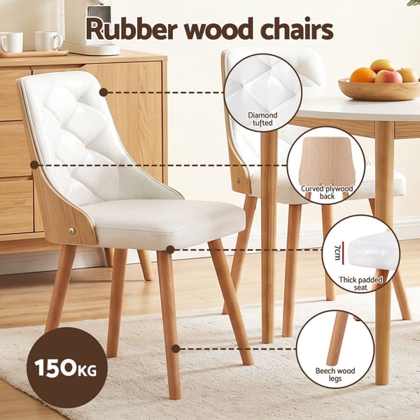 Dining Setting with features of rubber wood chairs