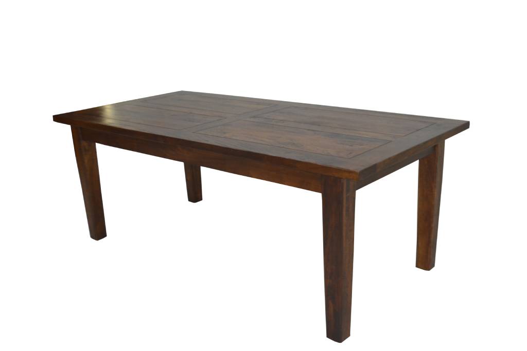 Wooden table on a white background