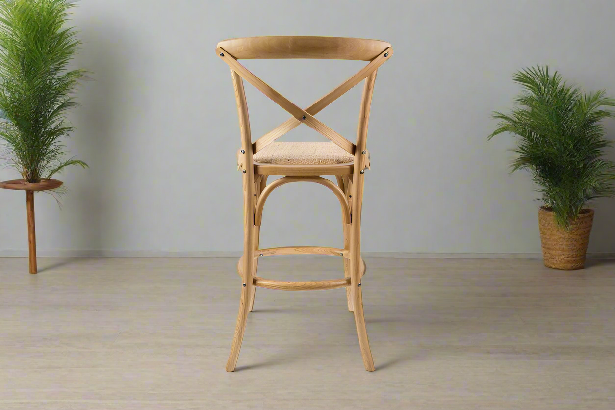 Avenue Bar Stool | Oak Finish | 52 x 49.5 x 103 cm | by Arbor & Elm 4