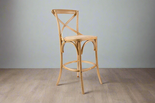 Avenue Bar Stool | Oak Finish | 52 x 49.5 x 103 cm | by Arbor & Elm 2