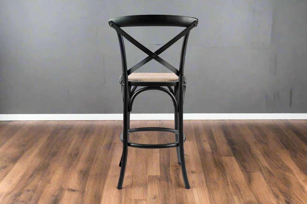 Avenue Black Bar Stool | Sleek Contemporary Style | by Arbor & Elm 4