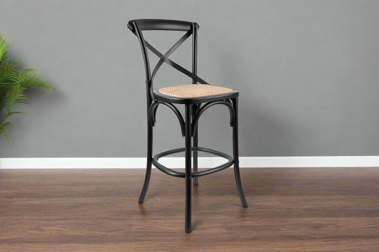 Avenue Black Bar Stool | Sleek Contemporary Style | by Arbor & Elm 1