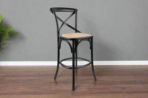Avenue Black Bar Stool | Sleek Contemporary Style | by Arbor & Elm 1