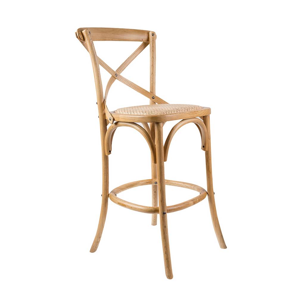 Avenue Bar Stool | Oak Finish | 52 x 49.5 x 103 cm | by Arbor & Elm