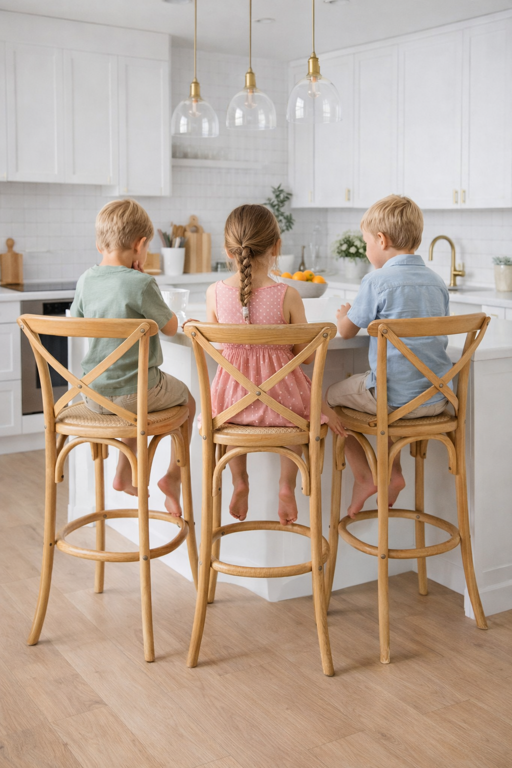 Avenue Bar Stool | Oak Finish | 52 x 49.5 x 103 cm | by Arbor & Elm