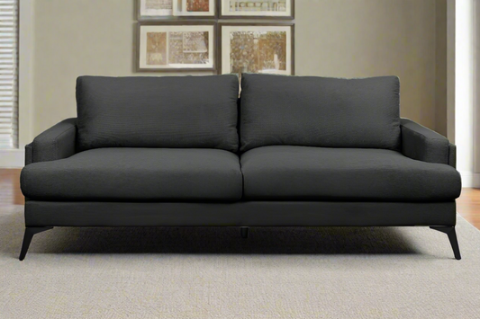 Barclay Hudson 3-Seater Fabric Lounge – Dark Grey | by Arbor & Elm 1