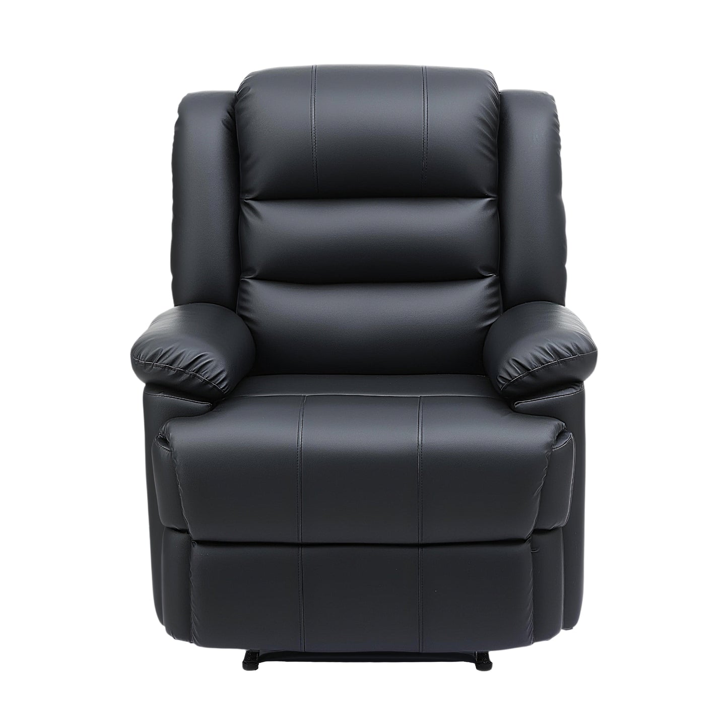 Black leather recliner chair 