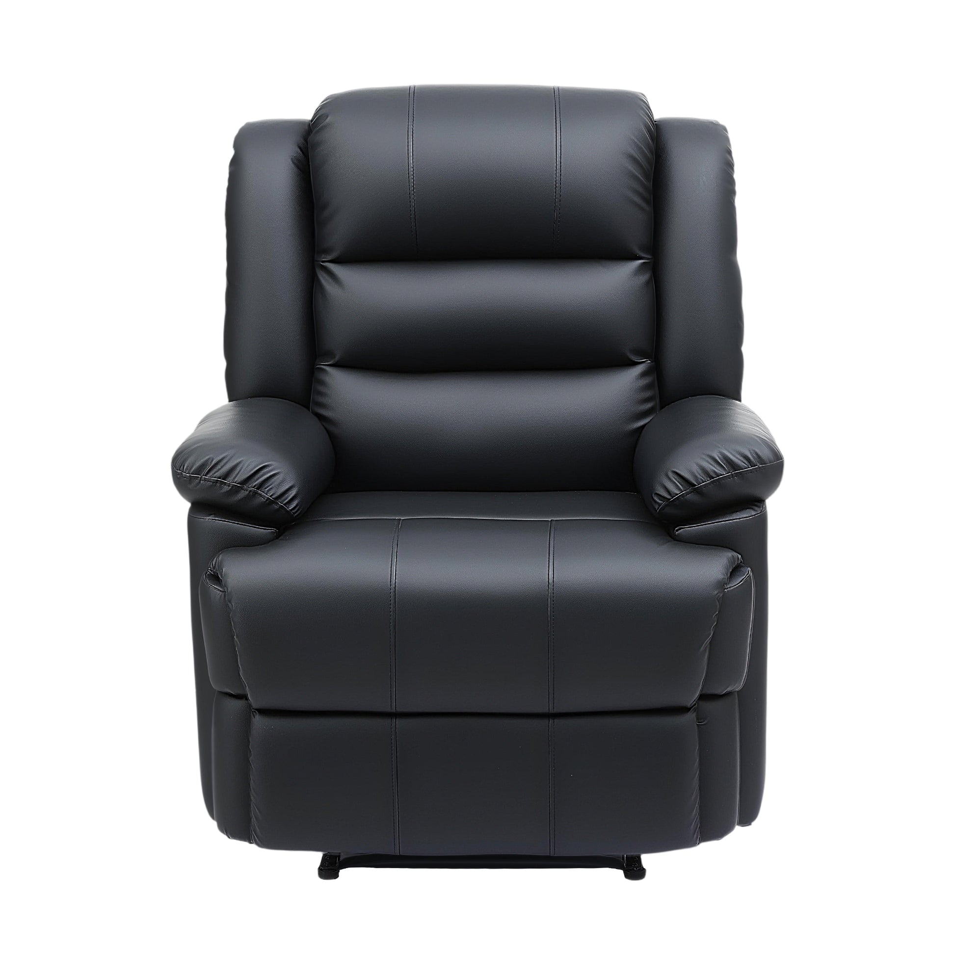 Black leather recliner chair 