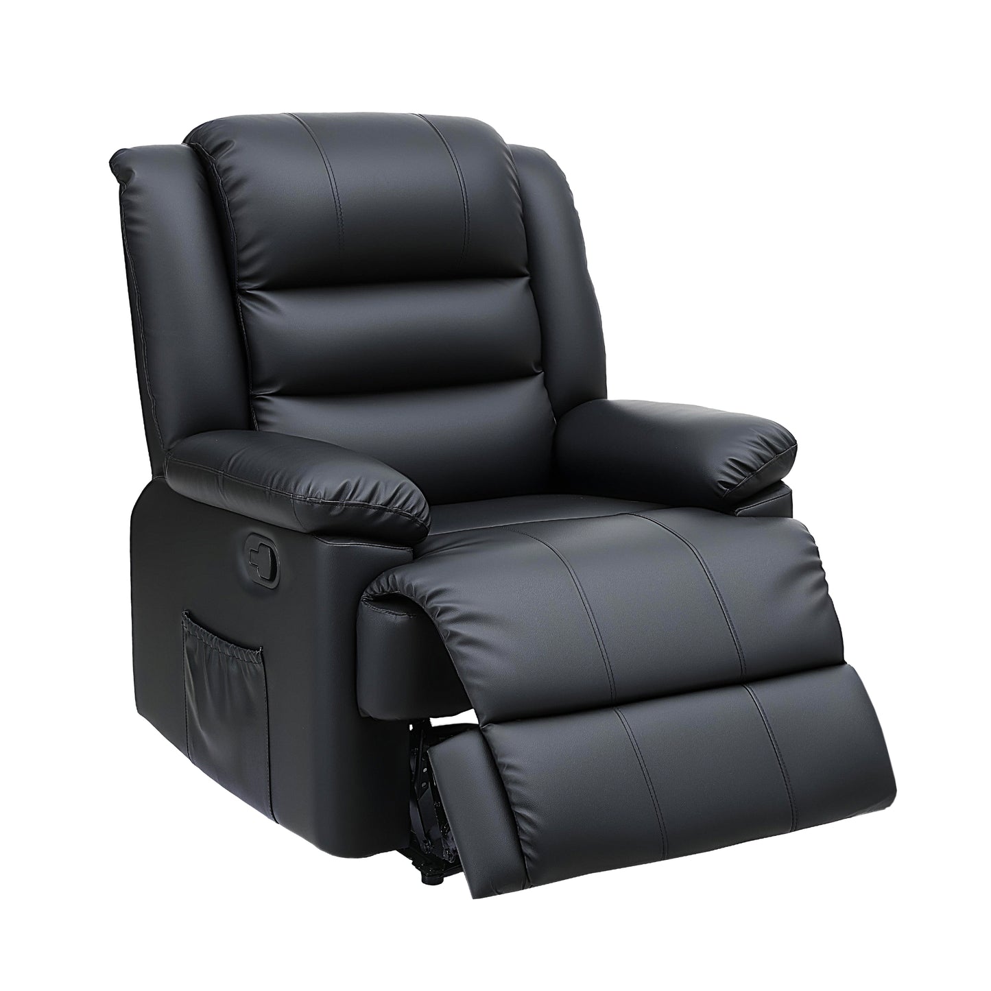 Black leather recliner chair 