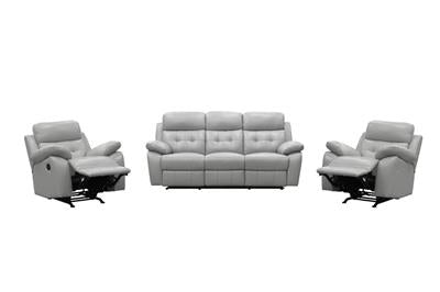Nova Leather Recliner 3 Seater Sofa plus 2 x Single Recliner Armchairs