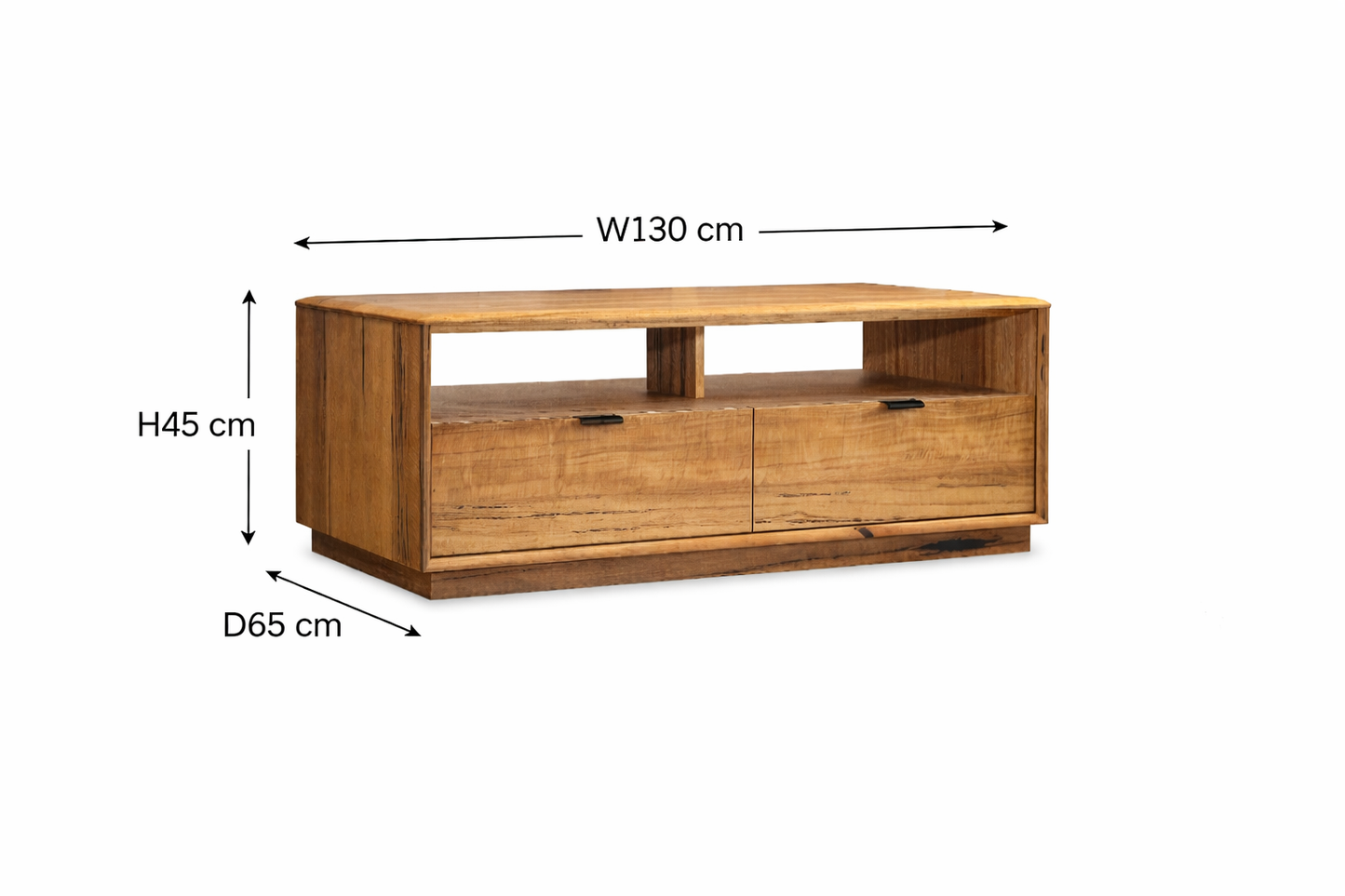 Wooden Coffee Table with dimensions labeled