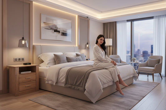 2X Bedside Table 2 Drawers with Shelf 