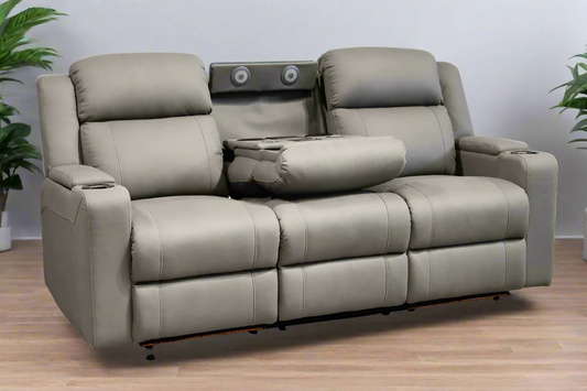 Prestige 3-Seater Electric Recliner Lounge | Grey Upholstery | Premium Comfort by Arbor & Elm 1