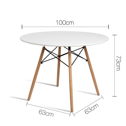Round table with dimensions