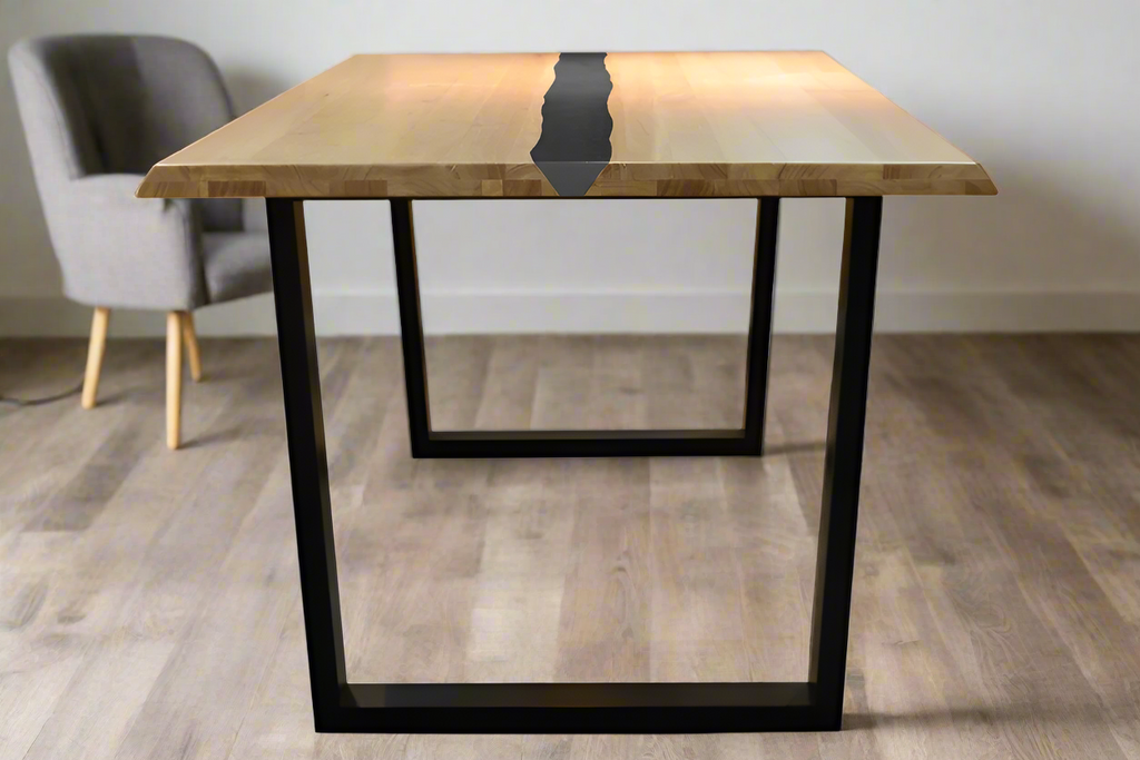 Sierra Dining Table | Modern Natural Wood & Black Finish | 200cm | by Arbor & Elm 3