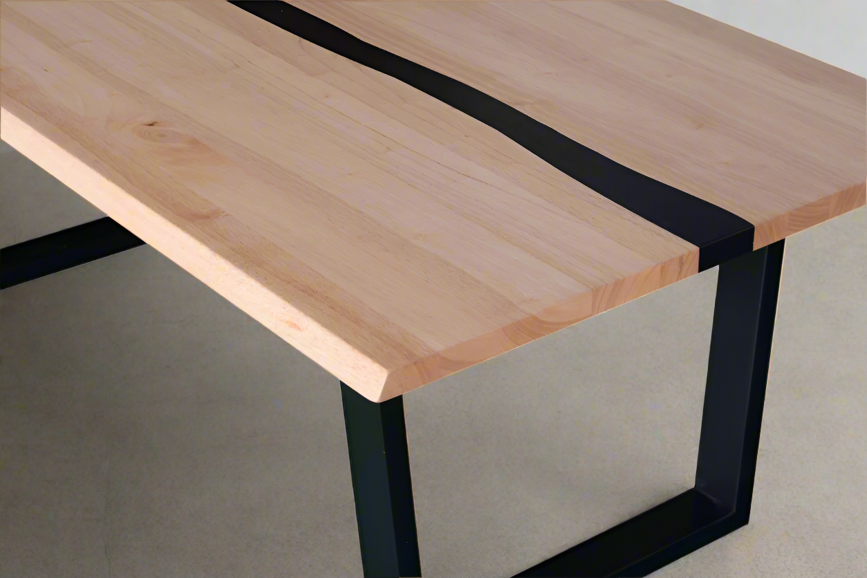 Sierra Dining Table | Modern Natural Wood & Black Finish | 200cm | by Arbor & Elm 2