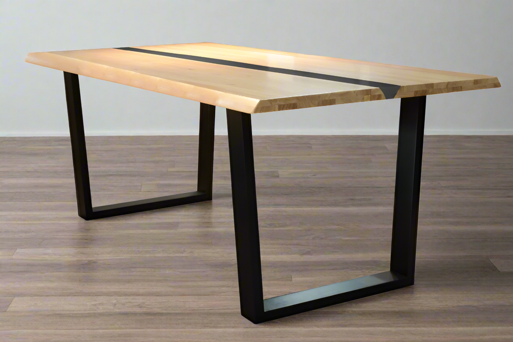Sierra Dining Table | Modern Natural Wood & Black Finish | 200cm | by Arbor & Elm 1