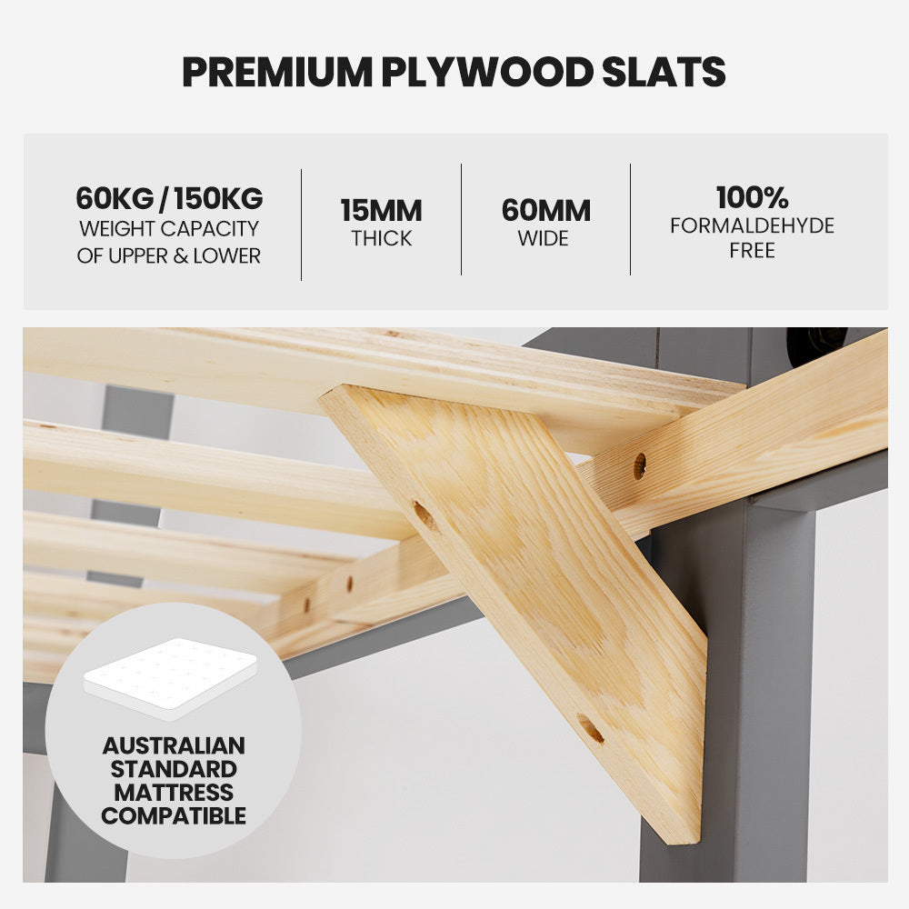Premium plywood slats with specifications and compatibility details on a white background