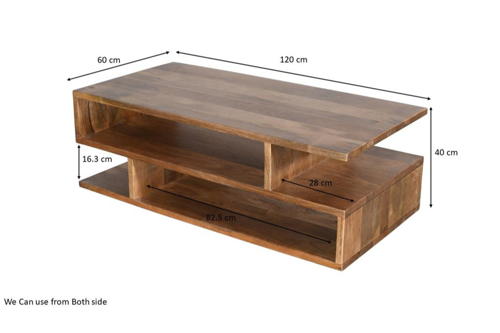 Summit Coffee Table | Royal Oak Finish | 120 x 60 x 40 cm | by Arbor & Elm 3