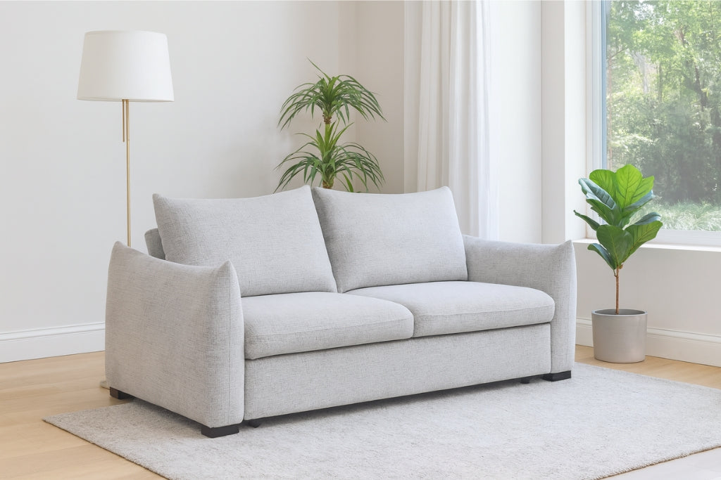 Marlo Fabric 3 Seater Sofa Bed | Grey or Green | by Arbor & Elm
