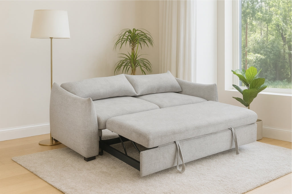 Marlo Fabric 3 Seater Sofa Bed | Grey or Green | by Arbor & Elm