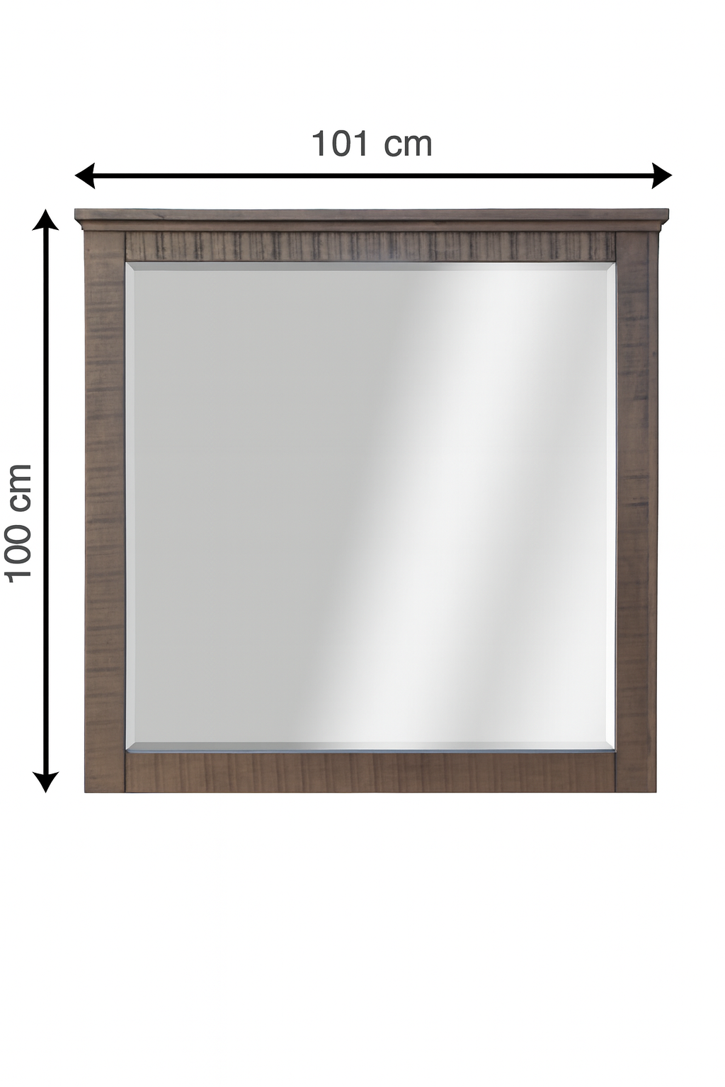 Montague Mirror | Rustic Timber Frame | 101 × 4.5 × 100 cm