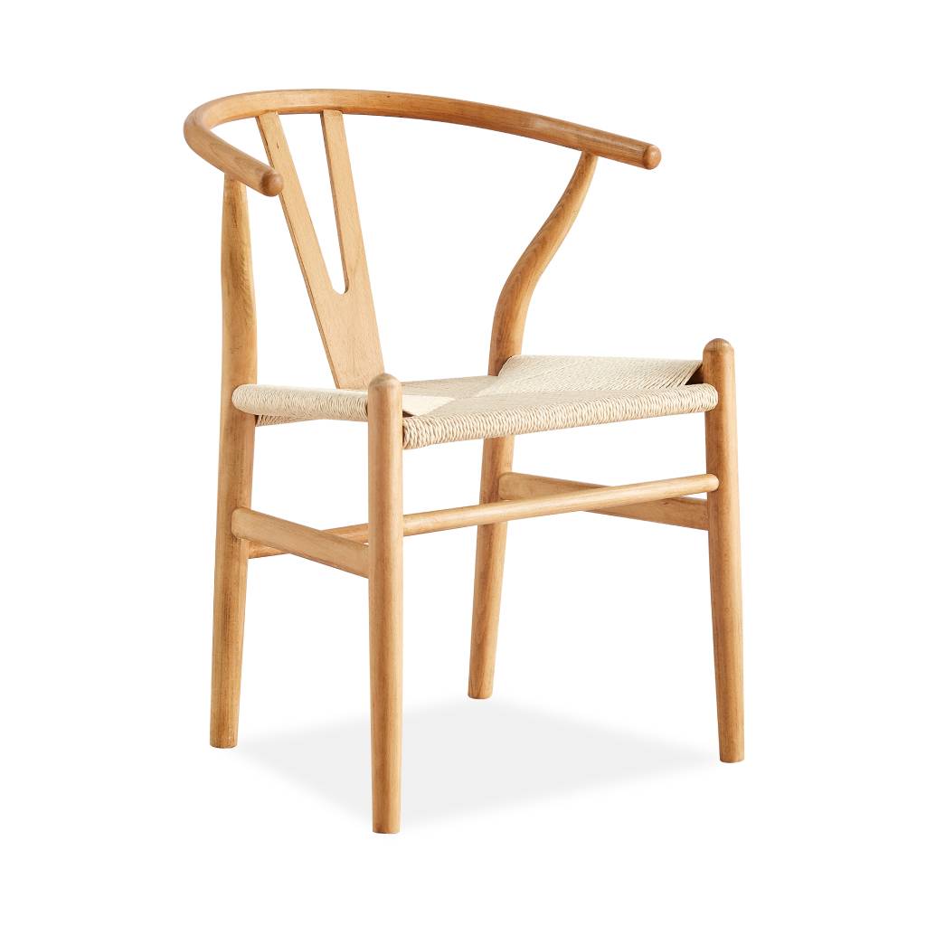 Scandi Style Wishbone Dining Chair | Modern Scandinavian Style | Black, White or Natural | 56 x 57 x 78cm